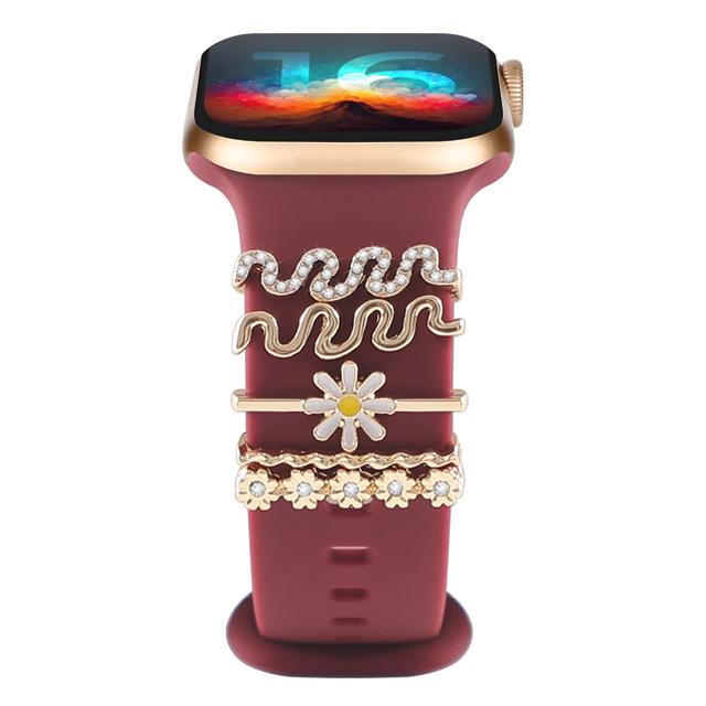 Decoration For Apple watch ultra 2 band 10 9 11 Diamond Jewelry Charms Accessories samsung/Huawei/amazfit strap 20/22mm Bracelet