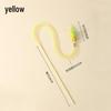 Durable Feather & Bell Cat Teaser with Long Handle: Elastic Mesh Tube for Self-Entertainment