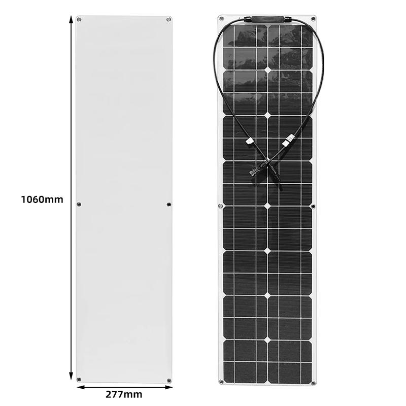 Pannello Solare 50W/100W Monocristallino Flessibile Kit Pannello Solare Sistema Caricabatterie