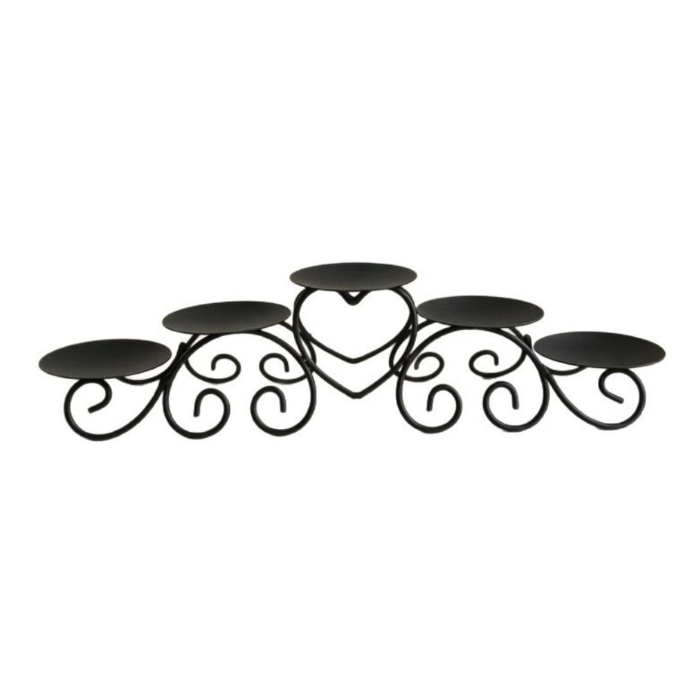 Minimalist Metal Heart Shaped Candle Holder Wrought Iron Candle Holder Ornament Candlelight Dinner