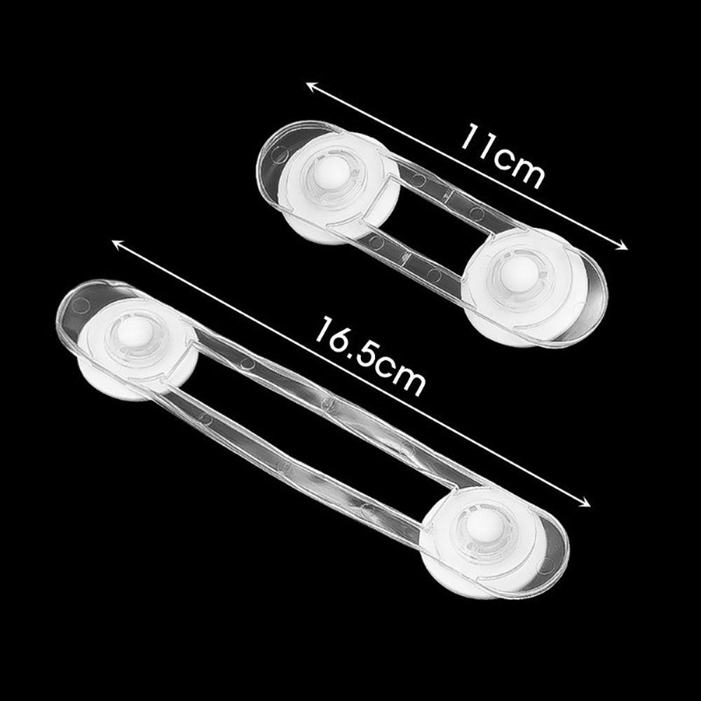 5Pcs Furniture Accossory Unisex Safety Lock ABS Plastic Transparent Drawer Fixed Locks Self Adhesive Portable Anti-pinch Buckle
