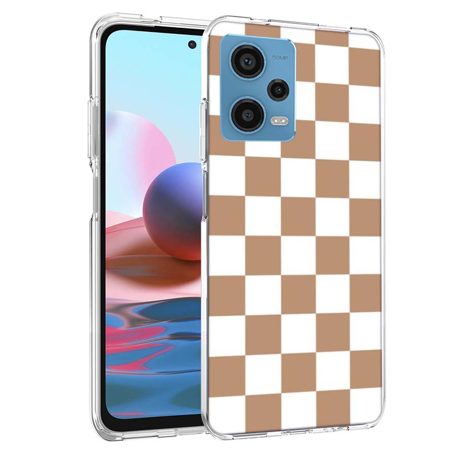 Retro Classic Chess Board Grid Phone Case For Redmi Note 13 12 14 15 Pro Plus 13R 11 11T 11E 11S 10 Pro 10S 9 9S Cover Cell Clea