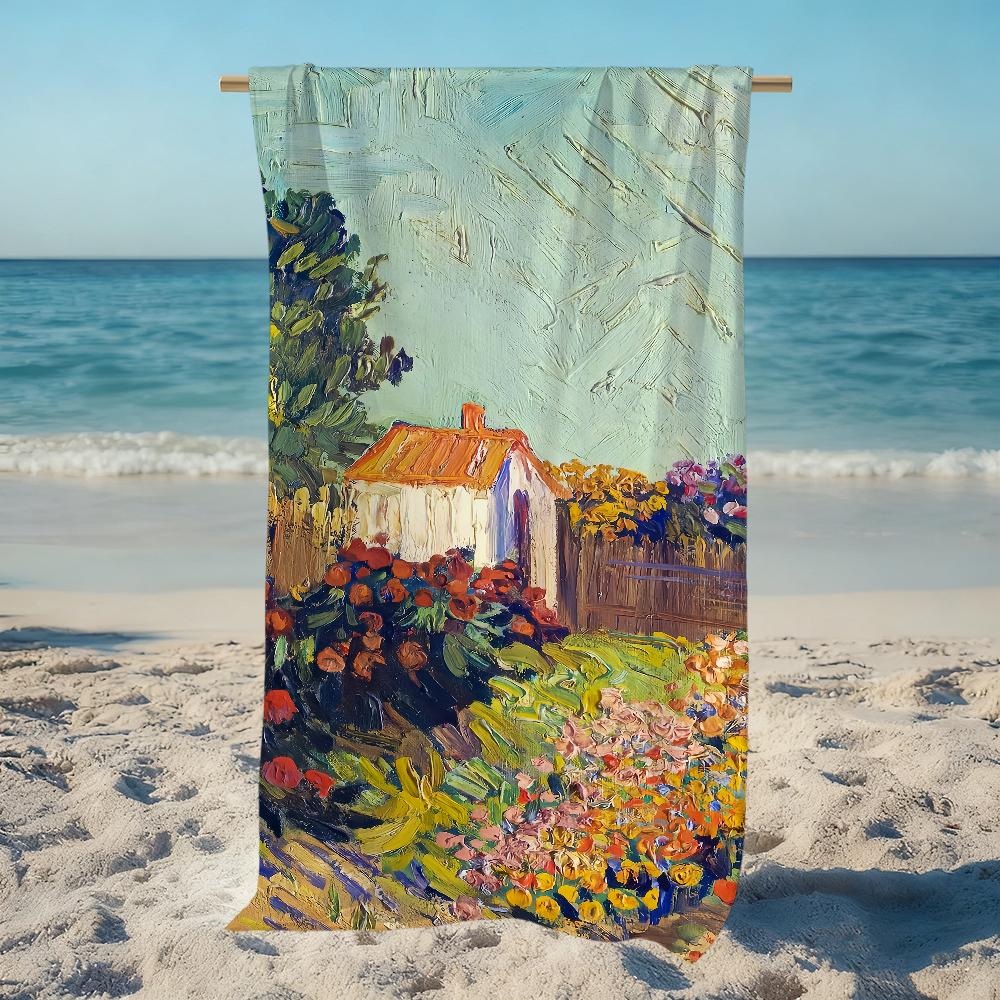 V-van art Towel Large G-Gogh Quick-Drying Microfiber soft Beach Towel for Travel Fitness Sauna Bathing Camping