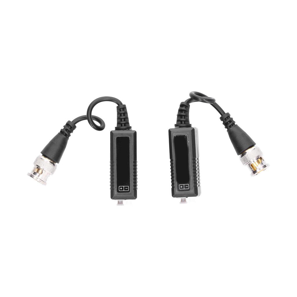 2 Stück Twisted-Pair-Sender 1080P Störfest Geringer Verlust Einzelne Passive BNC-Anschlüsse für AHD HDCVI HDTVI-Signal