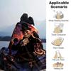 Grim Reaper Skeleton Top Hat Scythe Graveyard Red Moon Print Flannel Throw Blanket Soft Warm Blanket for Sofa Bed Home Decor