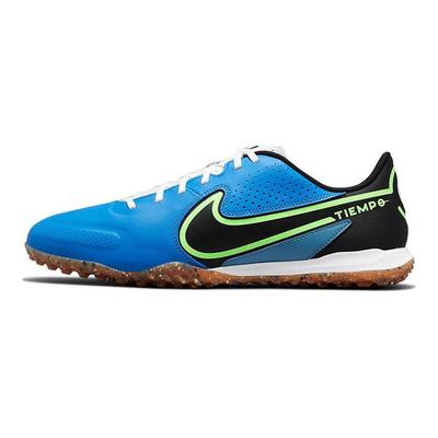 Tiempo Legend 9 Academy Low TF (Rubber Studs) Leather Synthetic Anti-Slip Durable Soccer Shoes Men Soccer Shoes Black Blue DA1191-403