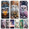 Transparent Phone Case for Samsung Galaxy A16 A14 A12 A22 A24 A42 A02 A03S A06 A20 A30 A40 Soft TPU Cover Cute Owl Pattern Capas