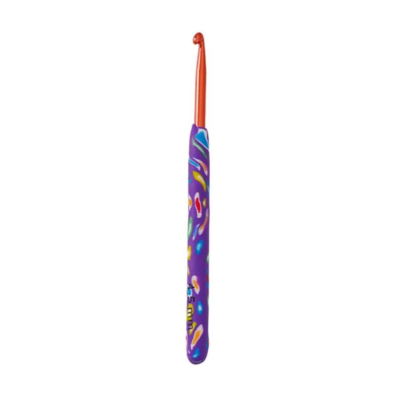 9Pcs Ergonomic Handle Crochet Hook, 2MM-6MM Ergonomic Crochet Needle Long Handle Crochet Hook for Beginner Hobbyist