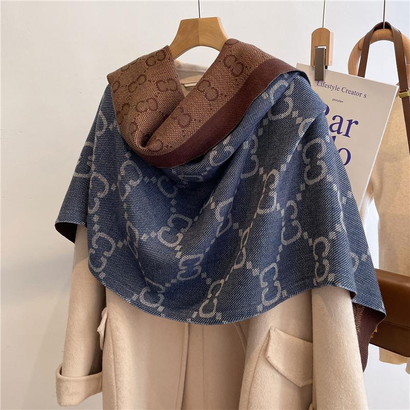New imitation cashmere scarf women's winter versatile thickened cold scarf student windproof shawl