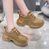 Full Diamond Daddy Shoes Women's Platform Tide Versatile Casual Sports Shoes