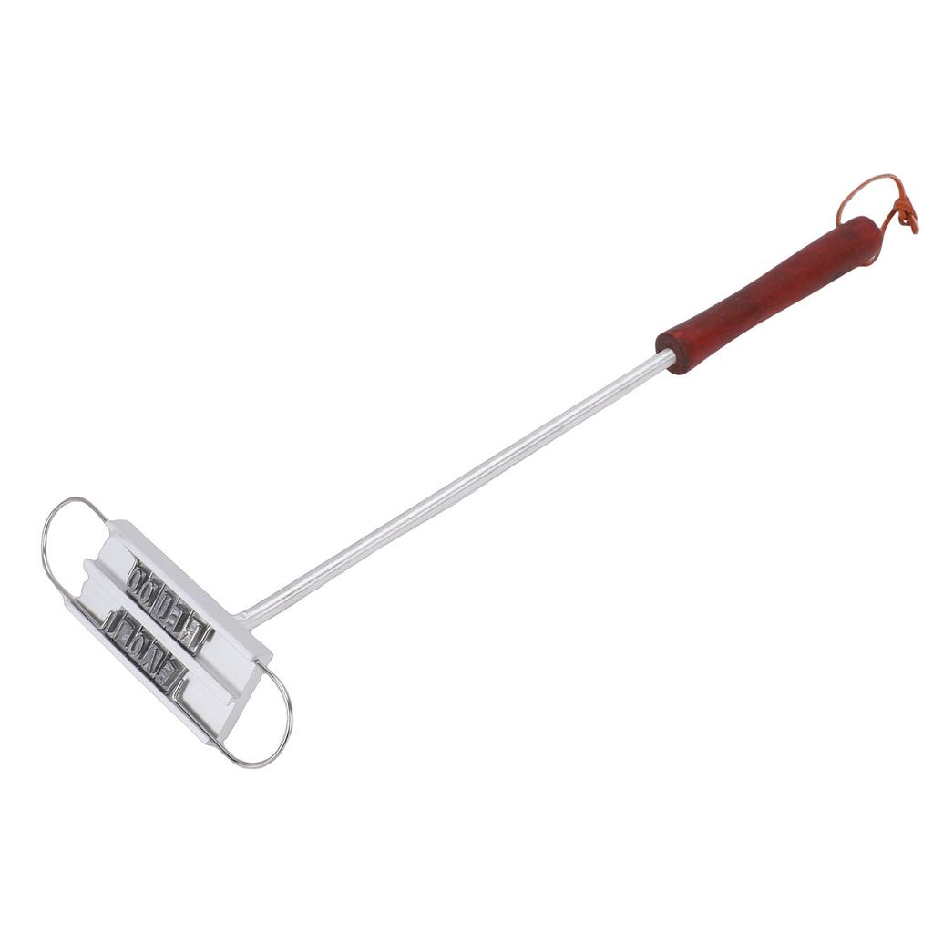 Grill Branding Iron Set with Wooden Handle, Interchangeable Letters for Steak Burger Marking, Stainless Steel Grill Branding Tool