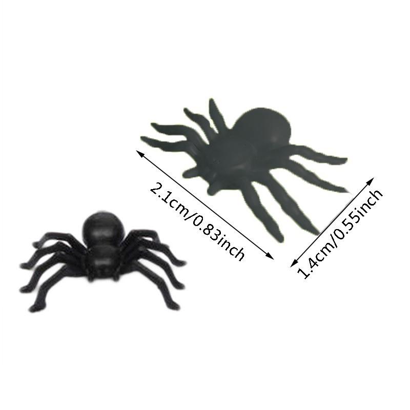 50 Stück Plastik Schwarze Spinne Streichspielzeug Halloween Spukhaus Requisite Dekorationen Weihnachten Kindertag Geschenk 2025