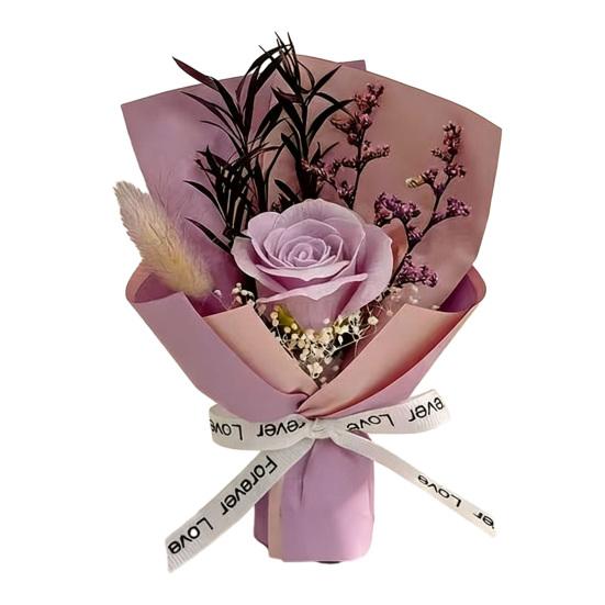 

Eternal Rose Flower Mini Aromatherapy Soap Rose Bouquet Artificial Flower Arrangement Romantic Scented Flower Gift for Women Mom Wife Best Friend