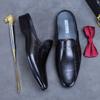 Mode Luxe Heren Pantoffels Echt Leer Loafers Heren Mocassins Casual Antislip Herenschoenen Italiaanse Zomer Mode Halve Schoenen Voor Heren