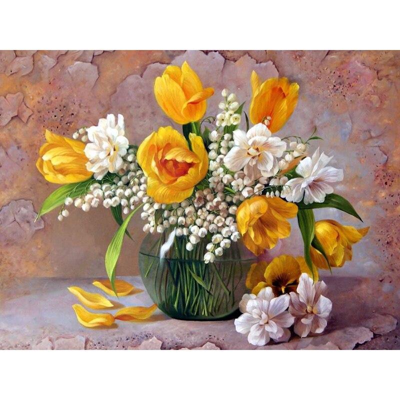 

Новий 5D DIY алмазний живопис повний круглий дриль пейзаж вишивка хрестиком нарцис алмазна вишивка ремесла домашній декор мистецтво подарунок Full Round 15x20CM