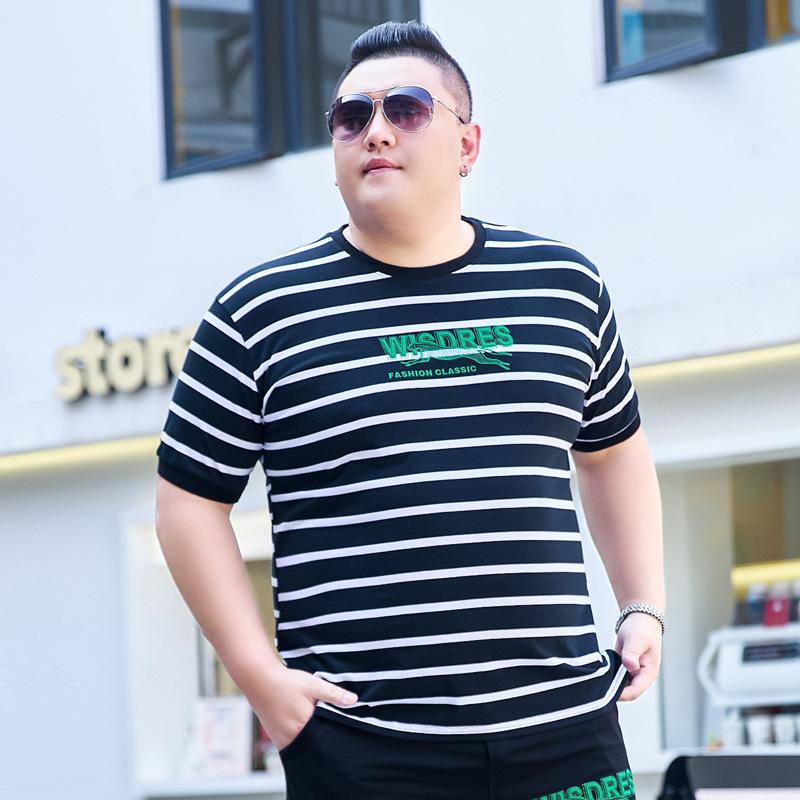 Men's Plus Size Big Tall Black T-Shirt Summer Oversized Cotton Tee 2XL-7XL