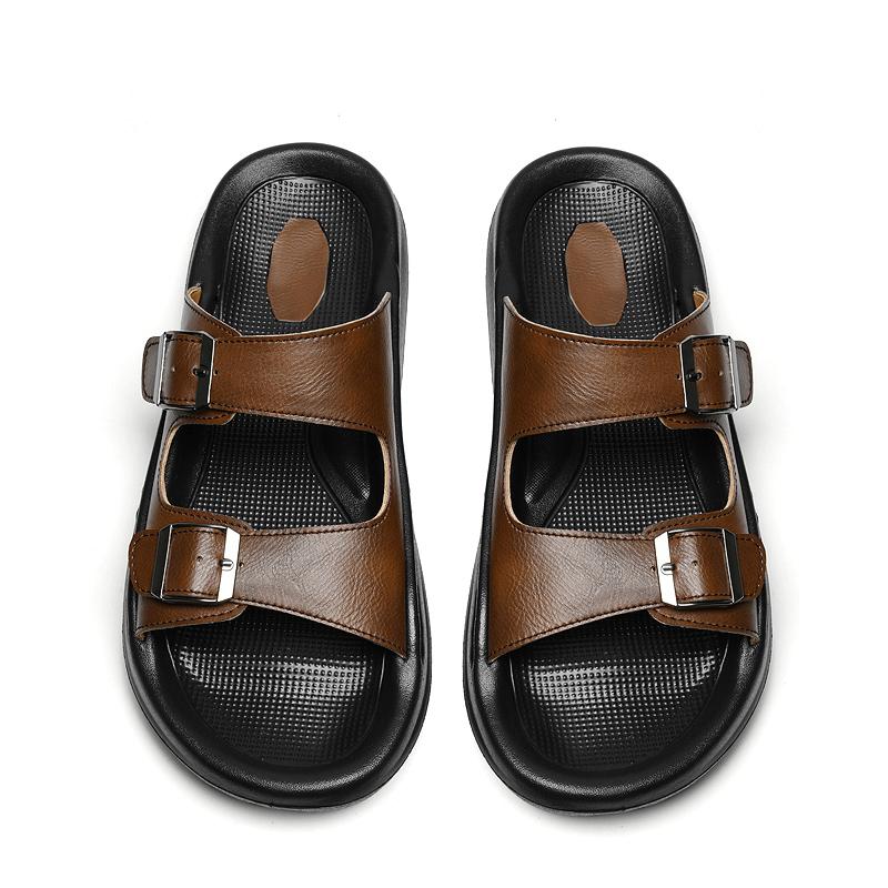 Fashion New Summer Mens Slippers Non-slip Soft Sole Half Drag Outdoor Male Sandals Fashionable Man Beach Shoes Casual Lightweight Slides