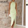 Women's Fashion Summer Spring Solid Color Print Sleeveless Casual Dresses
