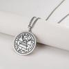 Pendant Solomon Lucky Round Irregular Geometric Symmetrical Pattern Amulet Necklace