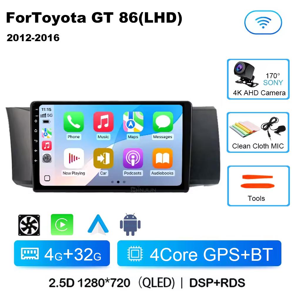 

Android 14 Для Toyota GT86 GT 86 Subaru BRZ Scion FRS LHD 2012 2013 - 2016 Qualcomm Автомобильная GPS Навигация Радио AndroidAuto Carplay