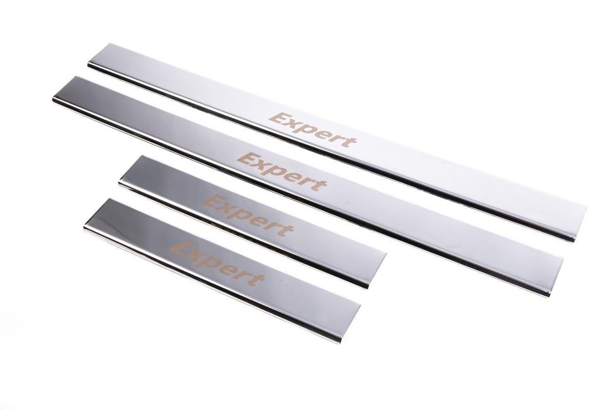 

Door sill trims Carmos (4 pcs, stainless steel) for Peugeot Expert 2017-