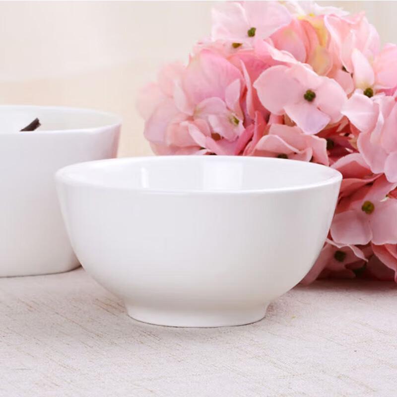 White Ceramic Rice Bowl Set