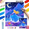 Disney Digital Oil Painting Art Kit Princess Moonlight Beach Handmade Coloring Painting Home Decor