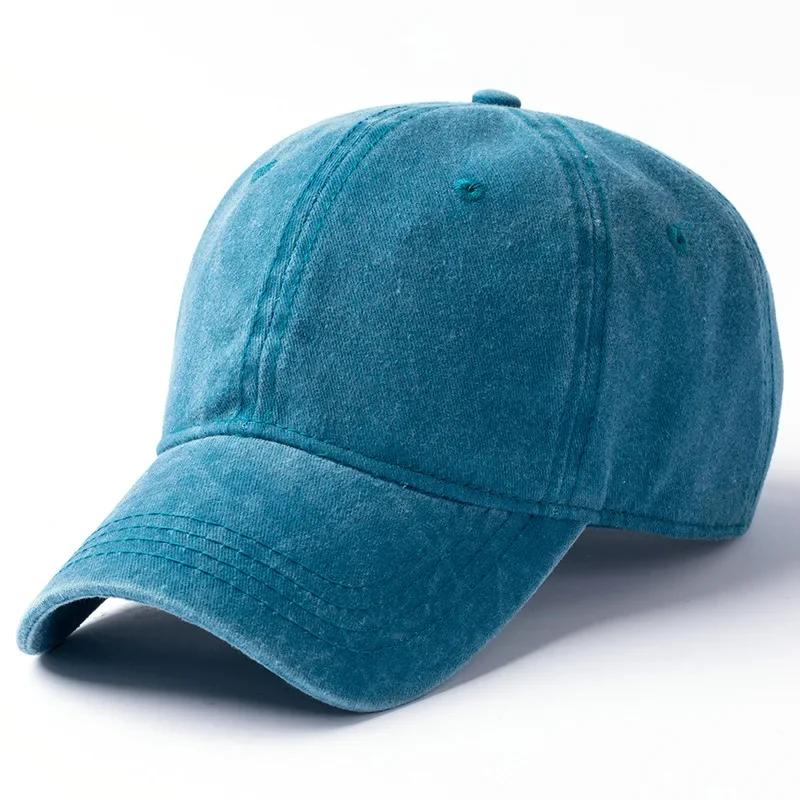 Washed Baseball Caps Xxl Big Size 63cm Snapback  Solid Color Dad Hat Outdoor Casual Sport Cap Male Big Size Hats Your Logo