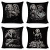 Mexico Chicano Sexy Women Skull Pillow Case Decor Cartoon Printed Girls Cushion Cover for Sofa Home Car Polyester 45*45cm