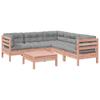 6 piece garden sofa set with cushions solid Douglas fir wood