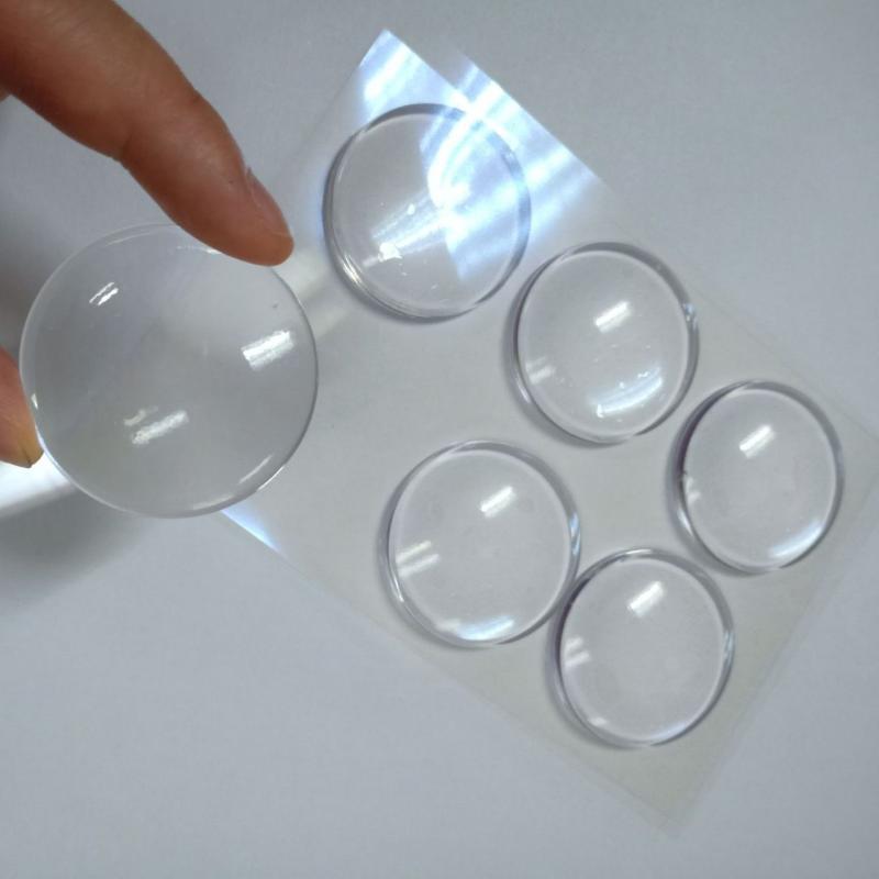 6 Stück Waschbare Selbstklebende Transparente Türstopper Türwand-Schutzpolster Wiederverwendbares Weiches Runder/Eckiger Stoßdämpfendes Gel