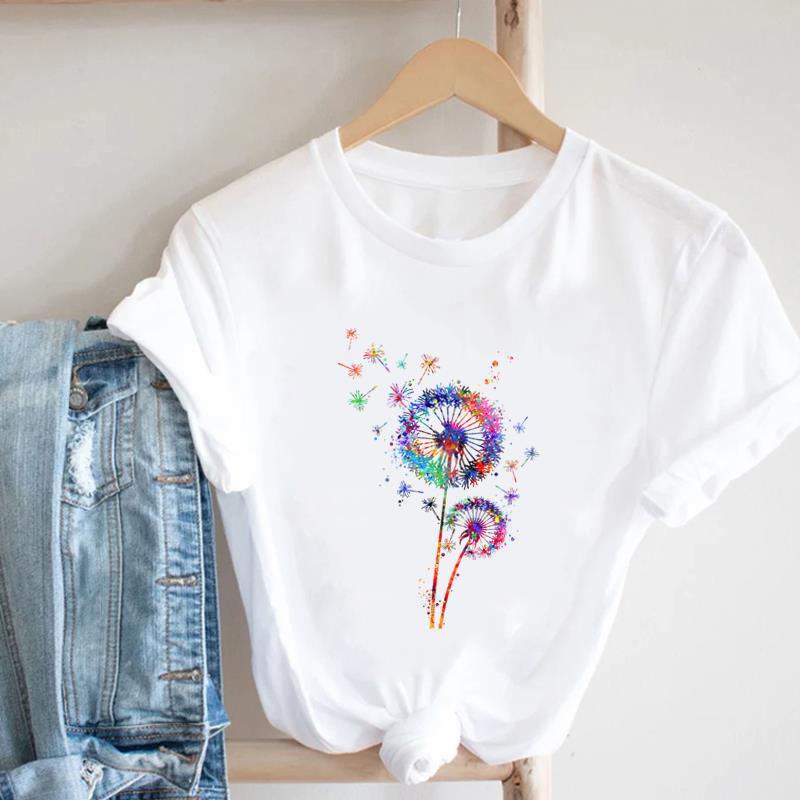 Butterfly Print Short-sleeved T-shirt Oversized T Shirt  Harajuku  Aesthetic Clothes  Women Clothing  Graphic Tshirts
