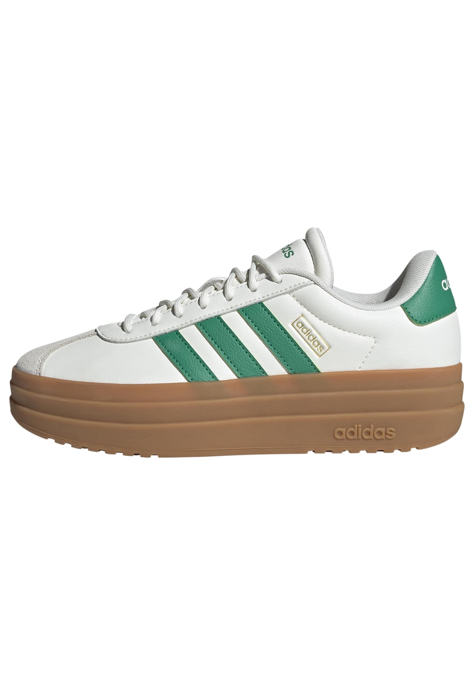 Adidas VL Court BOLD Sneakers NJE43 Core Metallic Size Women s White/Court Green/Gold (JQ7832) 24.5cm