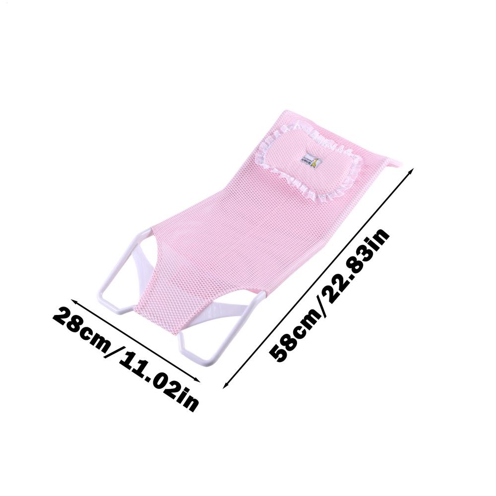 Baby Bath Support Net Bathing Bracket Shower Cushion Comfortable Mat Pad Bathroom Support For 0-6 Months Old Children Girls Boys
