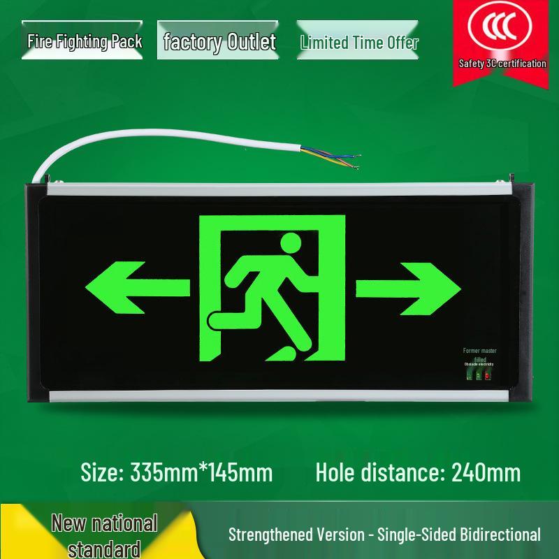 LED Fire Emergency Exit Sign with Plug-In for Evacuation Routes