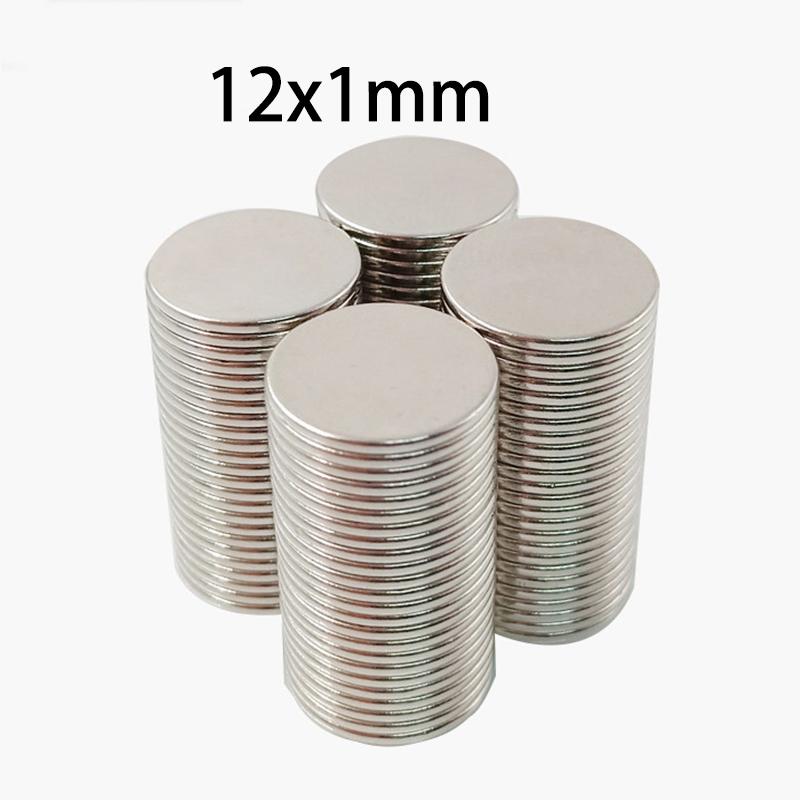 

10/20/50pcs 12x1mm Ultra-Thin Large Round Magnets, Wide Surface Disc Magnets for Magnetic Gaskets, Sensors
