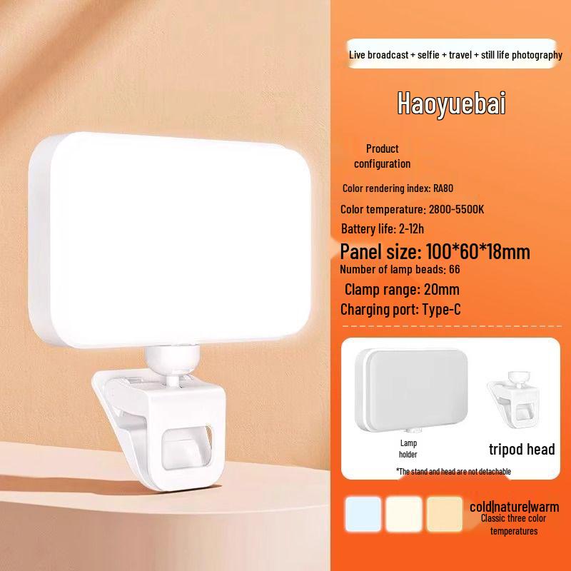 2025 Tragbares LED-Selfie-Licht für mobile Fotografie und Live-Streaming