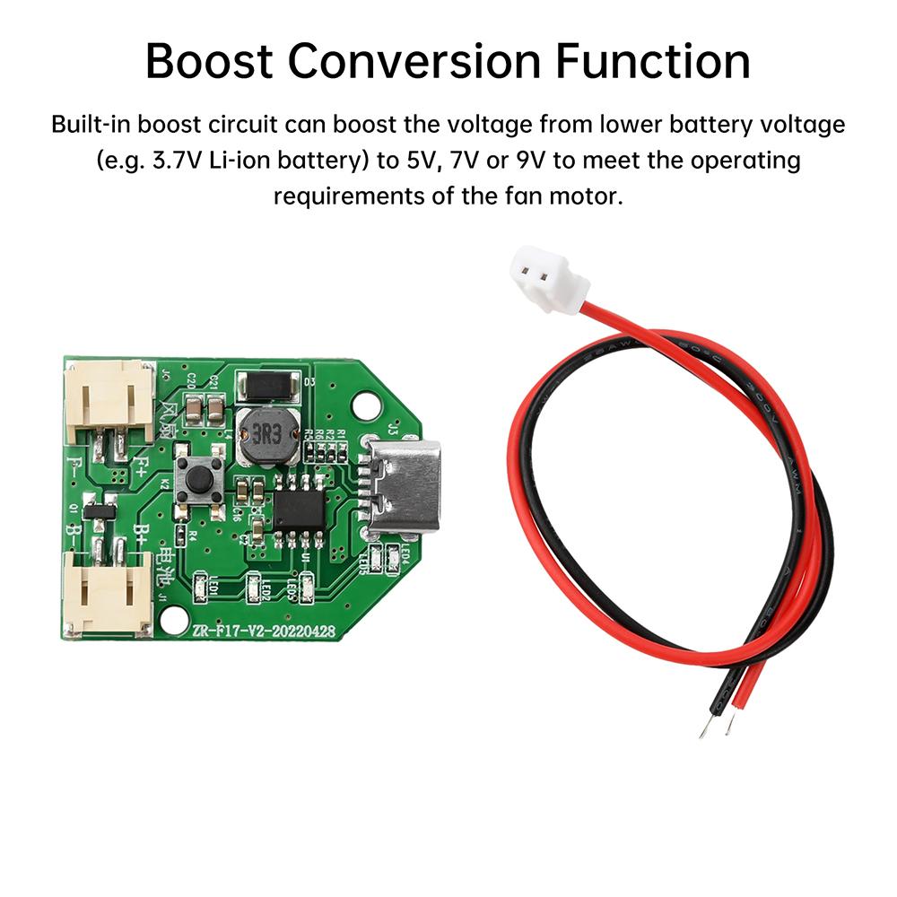 Type-C Micro USB fan drive module 3-speed stepless speed charging control board Mini Table Fan handheld fan control Circuit PCB