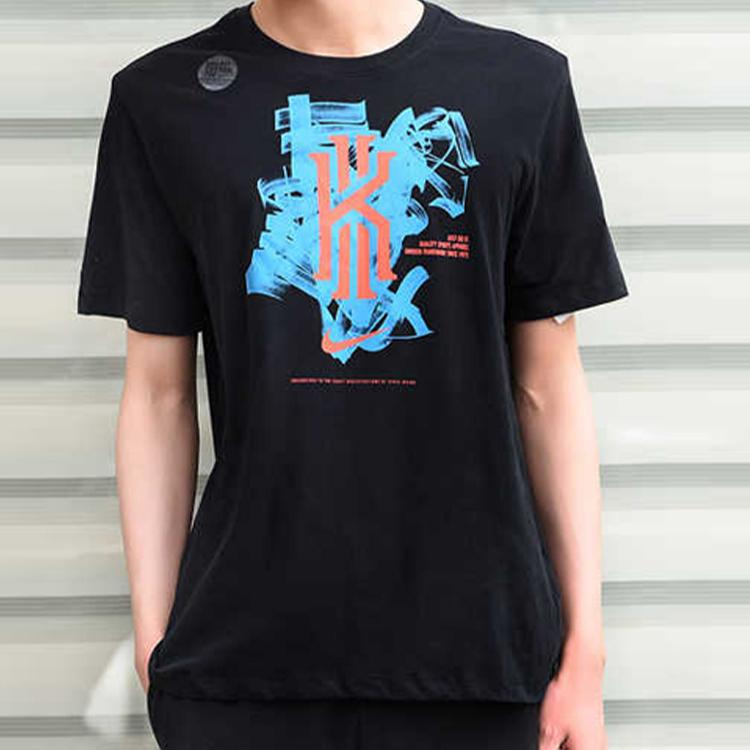 Nike Dri-Fit Kyrie Basketball Short Sleeve T-Shirt Men Tops Black BQ3604-011