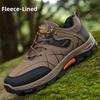 Thickened Winter Outdoor Sports Leisure Shoes Warm Waterproof Non-slip Hiking Mountain Climbing Shoes with Fleece for Men