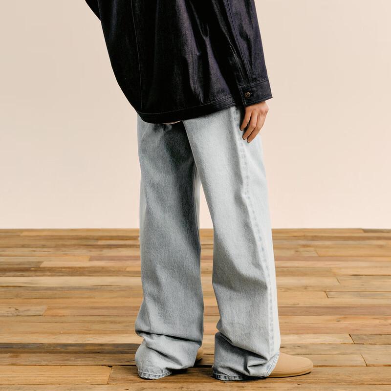 CROQUIS Men's 2024 Autumn Wide-Leg Casual Jeans