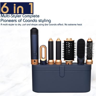 6-in-1-Haartrockner mit elektrischem Lockenstab, Lockenwickler, Haartrockner, Lockenwickler, Lockenwickler mit Trockner und Glättungsbürste