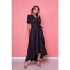 Women's Black Plus Size Asymmetrical Cut Dress