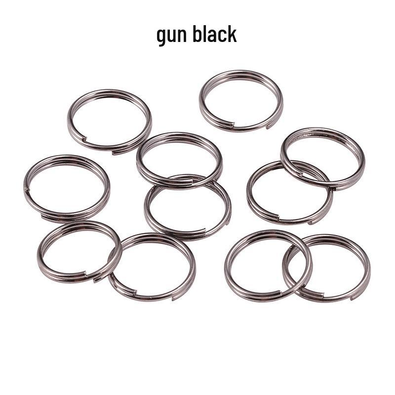 DIY Schmuck Metall Schlüsselring Set: 4-20mm Flache Doppel-Eisenringe für Ohrringe.