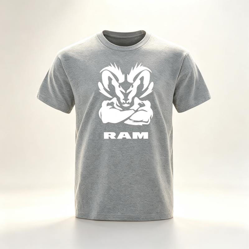Ram Unisexs Comfortable Breathable Round Neck Simple Style Breathable Fabric Tshirt gift tshirt for friends