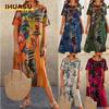 Fashion Summer Spring Short Sleeve O-Neck Casual Dresses