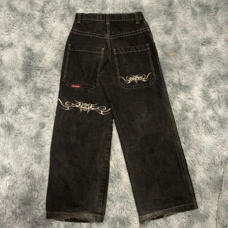 Ανδρικό Τζιν Φαρδύ Ίσιο Εφαρμοστό Casual Streetwear Στυλ Hip Hop Μείγμα Βαμβακιού Μεσαίου Υψώματος