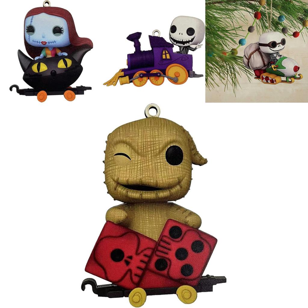 Pingente Único de Árvore de Natal Jack Sally Pesadelo Antes do Natal Decoração de Halloween