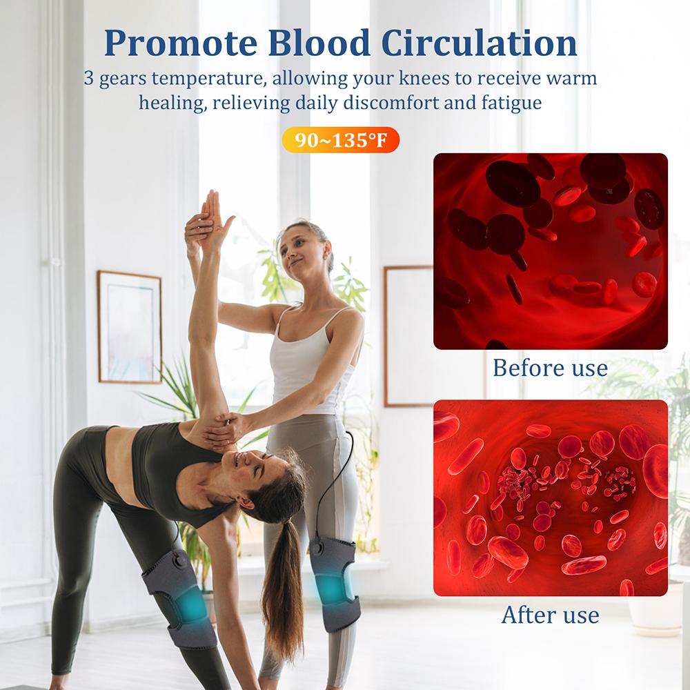 Electric Knee Massager Shoulder Elbow Massager 3 Modes Vibration Knee Masajeador Knee Relaxation Air Pressure Kneading Massage