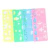 DIY Craft Cartoon Spirograph Plastic Drawing Rulers School Painting Supplies Painting Template